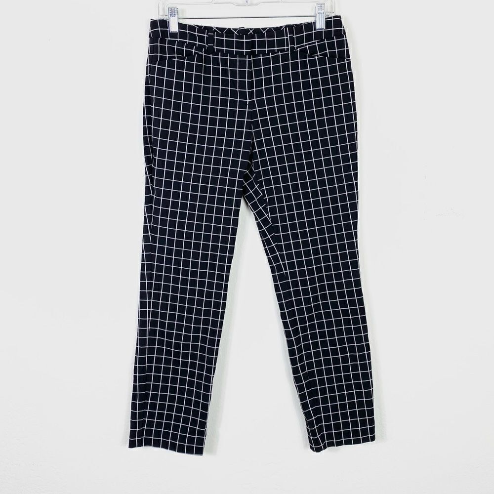 Worthington Black & White Graph Plaid Dress Pant Trousers